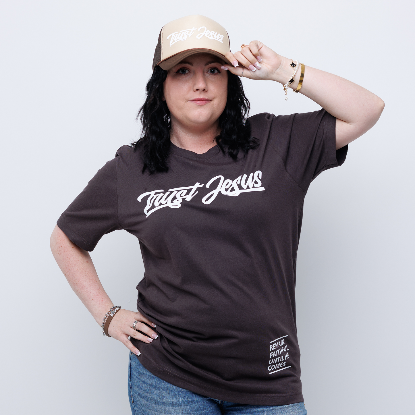 BROWN/BEIGE TRUCKER HAT