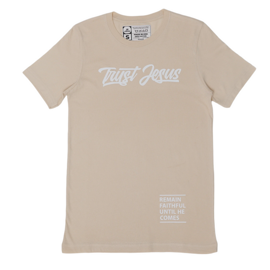 TRUST JESUS BEIGE T-SHIRT