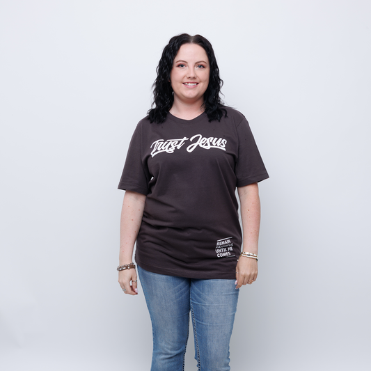 TRUST JESUS BROWN T-SHIRT