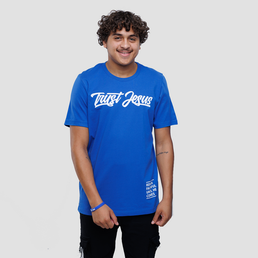 TRUST JESUS ROYAL T-SHIRT