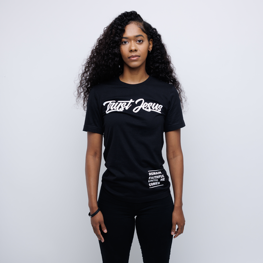 TRUST JESUS BLACK T-SHIRT