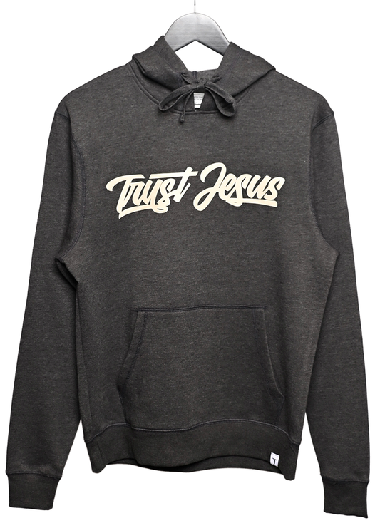 REMAIN FAITHFUL HOODIE — CHARCOAL/ BONE