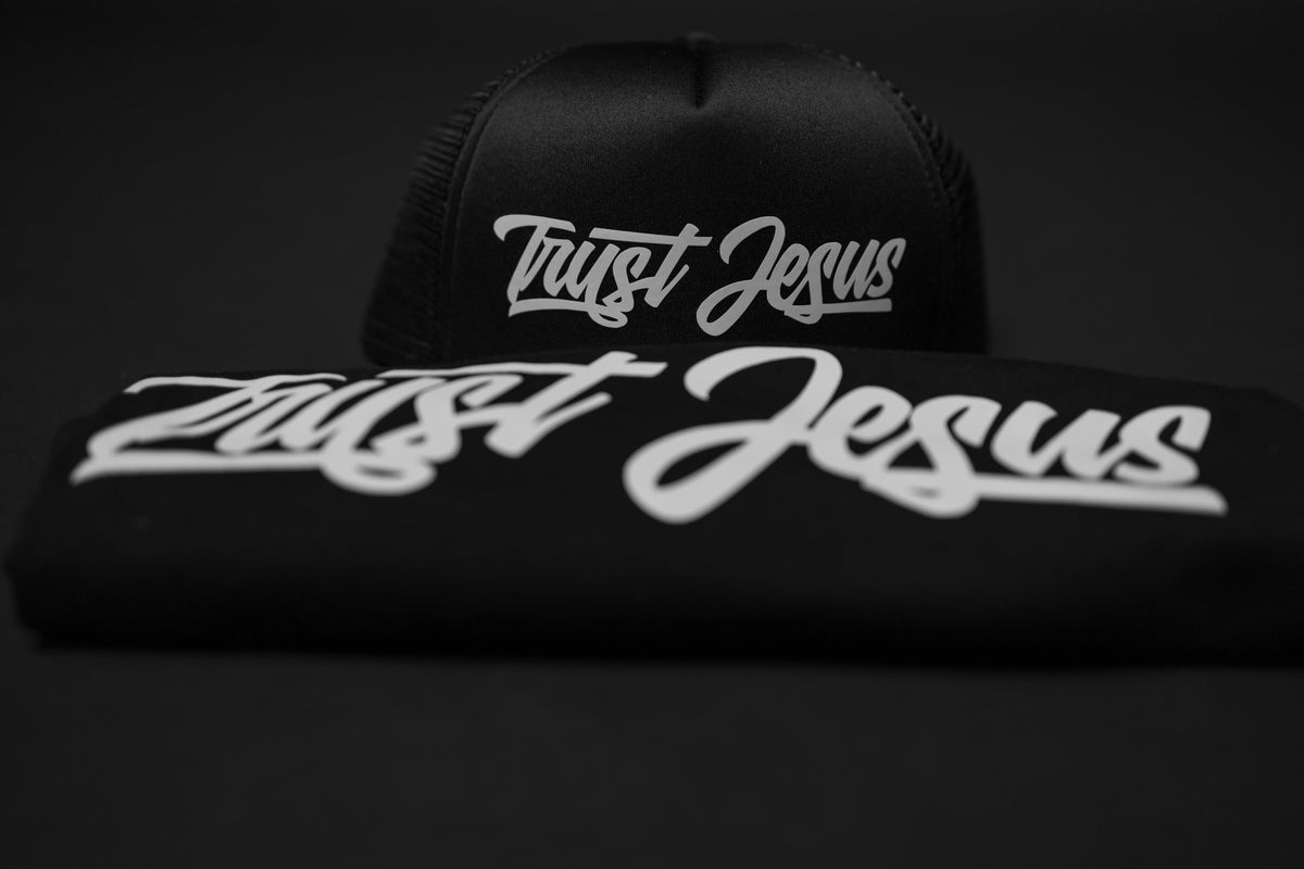 Trust Jesus Essential Tee - Black + White